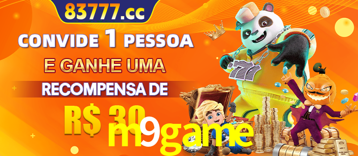 Banner institucional da m9game sobre parceria de marcas e criação de uma marca de excelência, apresentando os mascotes de jogos populares como o Fortune Tiger.