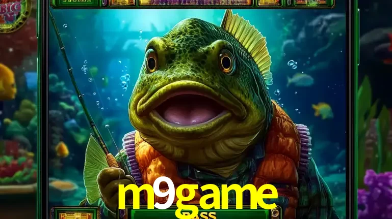 Personagem de peixe pescador do popular jogo de slot com tema de pescaria, uma das emocionantes opções de caça-níqueis para jogar e ganhar no cassino m9game.